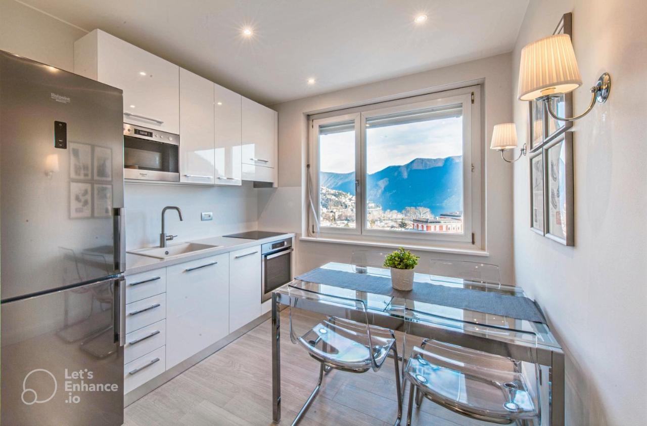 Lakeview Panorama Penthouse With Washer & Dryer Lugano Kültér fotó